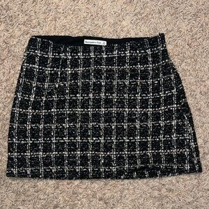 Abercrombie & Fitch Black and White Tweed Mini Skirt